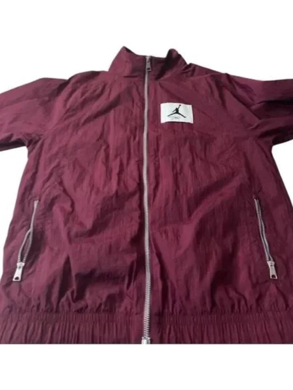 Pre-owned Nike Men's Vintage Maroon Windbreaker Flight Jacket Size XS Casual